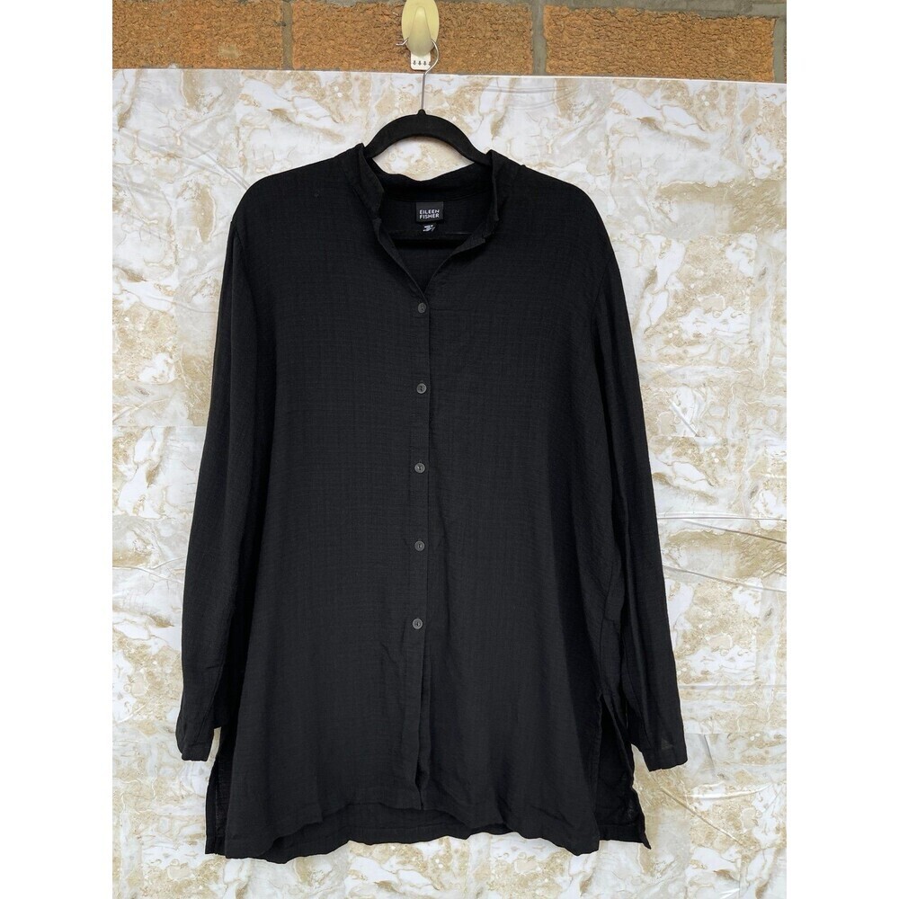 Eileen Fisher button up tunic size large
